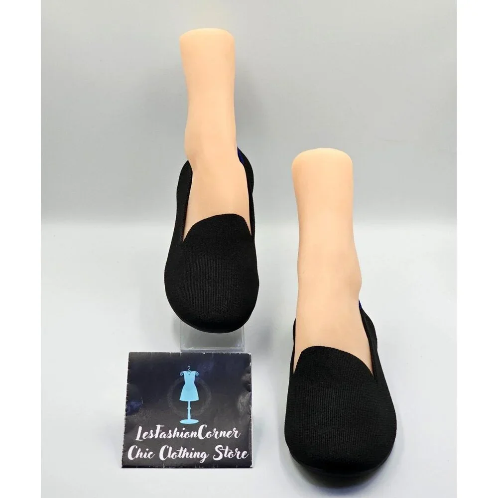 Rothy's Women's Black Knit The Loafer Casual Lightweight Flats Shoes Sz 12 2689 - Picture 3 of 16